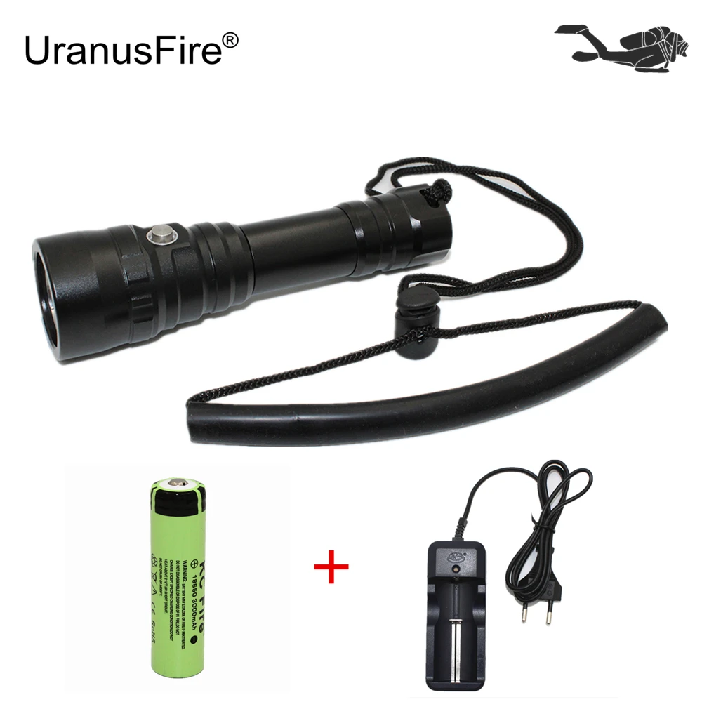 

Профессиональный светильник для дайвинга с аквалангом, светильник для дайвинга XPL V6 1050LM, светодиодный фонарь, питание от аккумулятора 18650