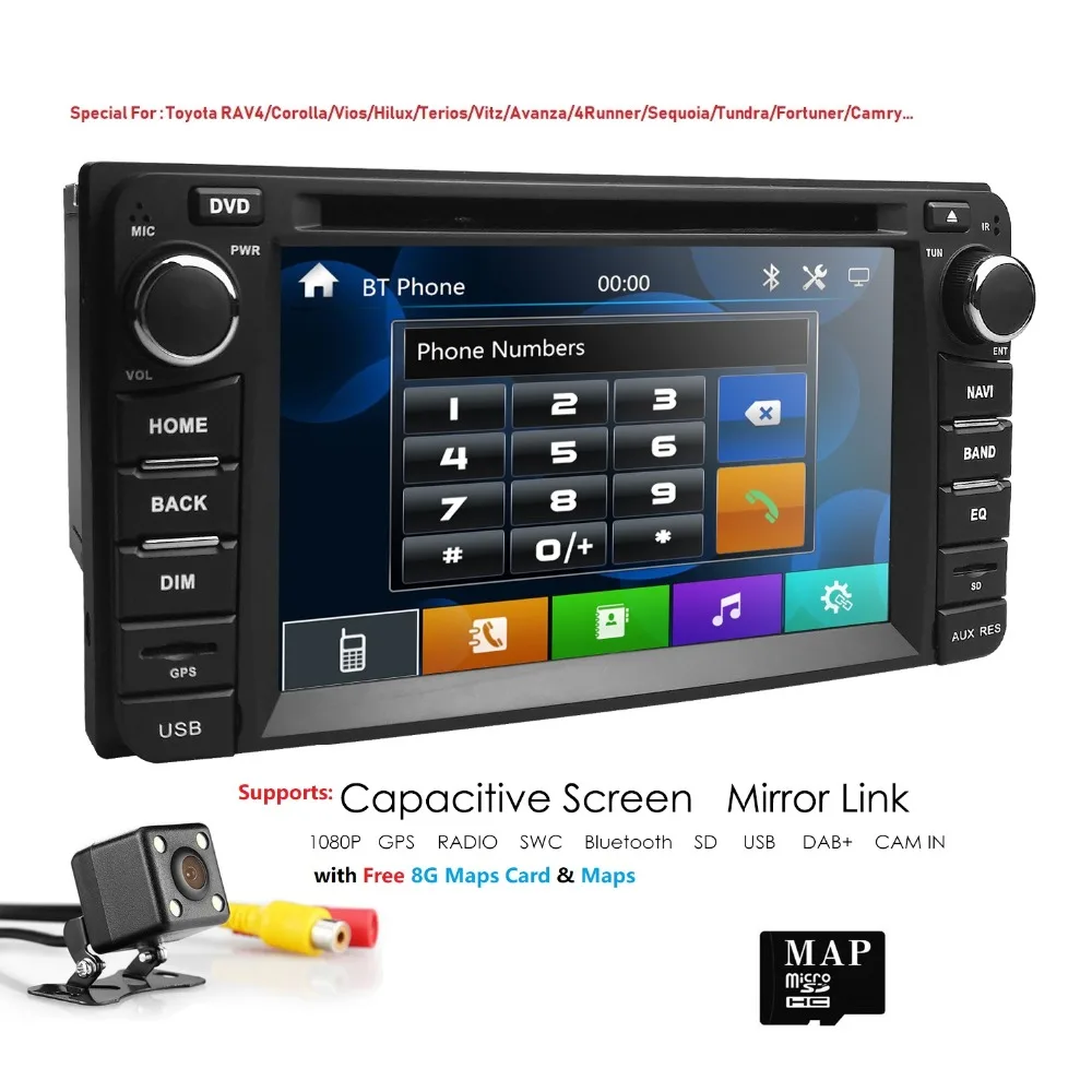 2 din 6 дюймов 800*480 Автомобильный dvd-плеер gps + BT радио сенсорный экран автомобильный