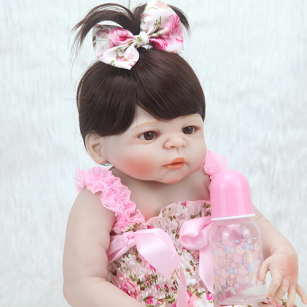 Forrsdor Boneca Reborn 17 дюймов мягкие силиконовые виниловые куклы 45 см реалистичные Bebe для