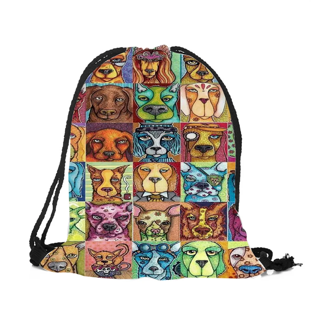 Забавный постер с рисунком сахарной татуировки собаки кошки коллаж цветной