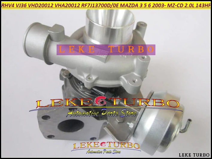 Турбокомпрессор RHV4 VJ36 VHD20012 VHA20012 RF7J13700D RF7J13700E Turbo для Mazda 3 5 6 2003 MZ CD 2.0CD 2.0L