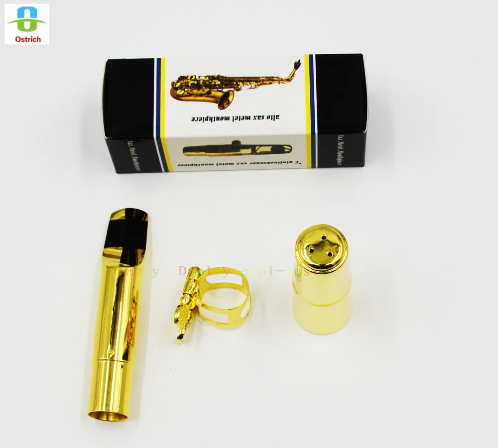 Gold Plated Jazz Metal Mouthpiece for Tenor Saxophone Bb Sax Size 5-12 | Спорт и развлечения