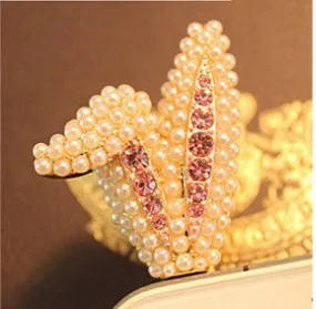 Прекрасный жемчужный дизайн с милыми ушками Пылезащитная заглушка для Iphone Android и