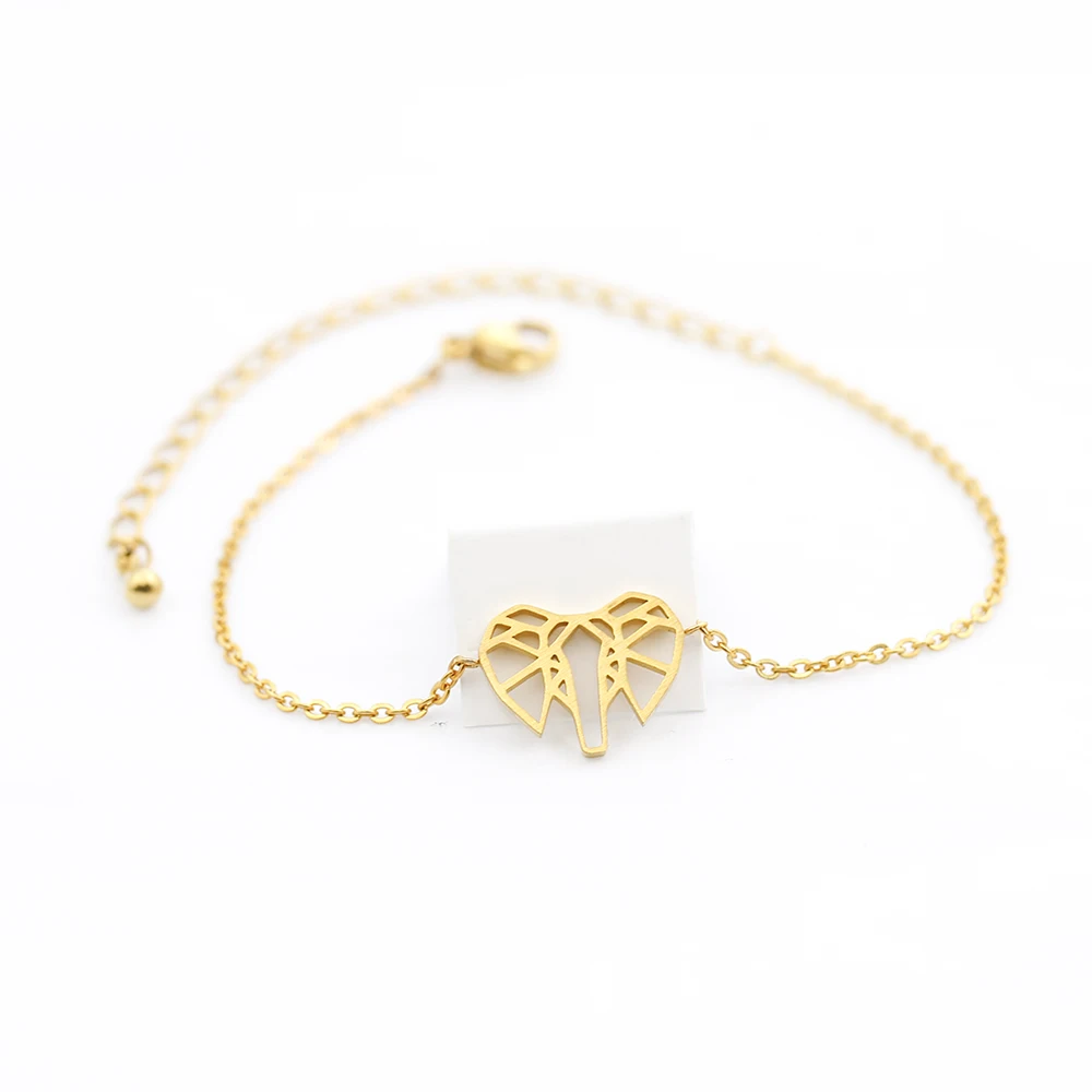 

Fortnit Charm Lucky Origami Elephant Pendants Bracelets For Women Boho Jewelry Stainless Steel Chocker Bracelets Friendship Gift