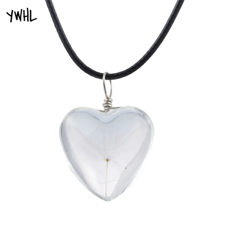 YWHL изящный корейский стиль сердце-формы прозрачный Одуванчик чокер ever wither