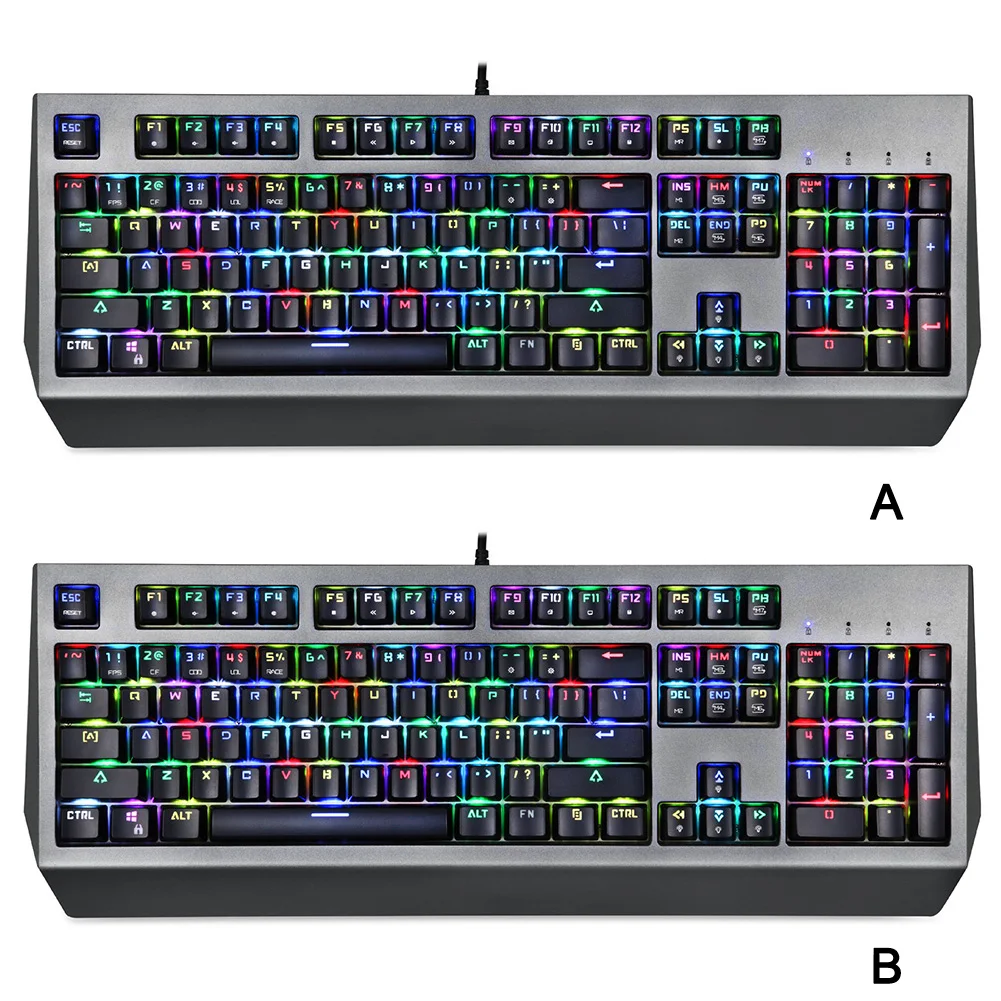 USB Wired Mechanical Keyboards with RGB Backlit 104Keys Gaming Keypad for PC Computer HSJ-19 | Компьютеры и офис