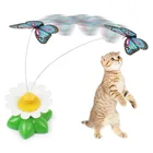 Электрические вращающиеся игрушки для кошек, интерактивные игрушки для кошек, товары для домашних животных, эмулирует вращение бабочки, автоматическая забавная игрушка для котят, игра для кошек