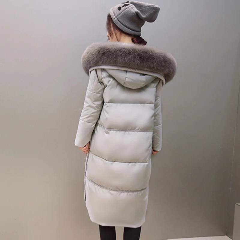 Брендовая парка 2017 г. Зимняя куртка женская утепленная длинная Дизайнерская