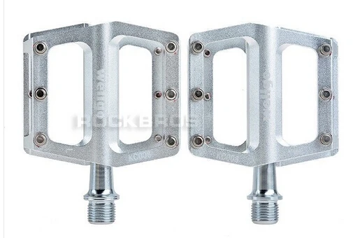 Silver WELLGO KC008 для езды на велосипеде, сверхлегкие алюминиевые педали на прессованной платформе, 9/16 дюймов, шпиндель, герметичный подшипник для велосипеда MTB BMX DH - Цвет: Silver