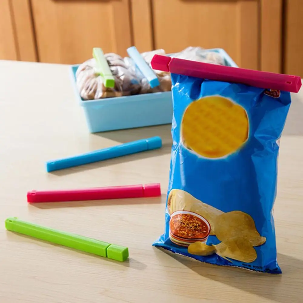 10 шт./лот зажимы для пластиковых пакетов портативный зажим хранения еды