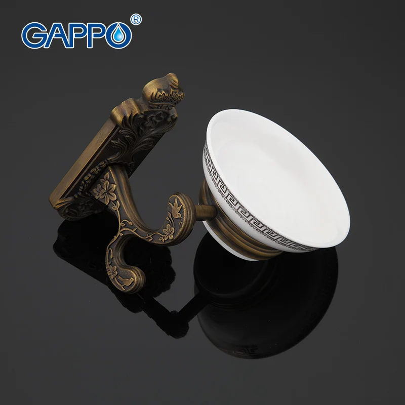 

GAPPO Zinc-Alloy Soap Dishes Wall-mount Soap Case Bathroom accessories Cetamic Soap Box Soap Basket Holders Bathroom Hardware