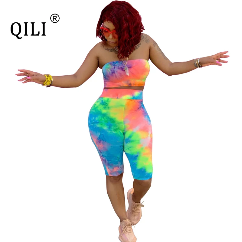 QILI/сексуальный комплект из двух предметов женская одежда без бретелек