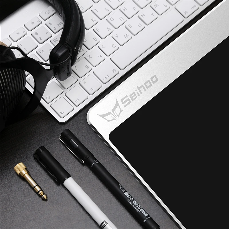 Матовый гладкий жесткий коврик для мыши анодированный алюминиевый сплав средний