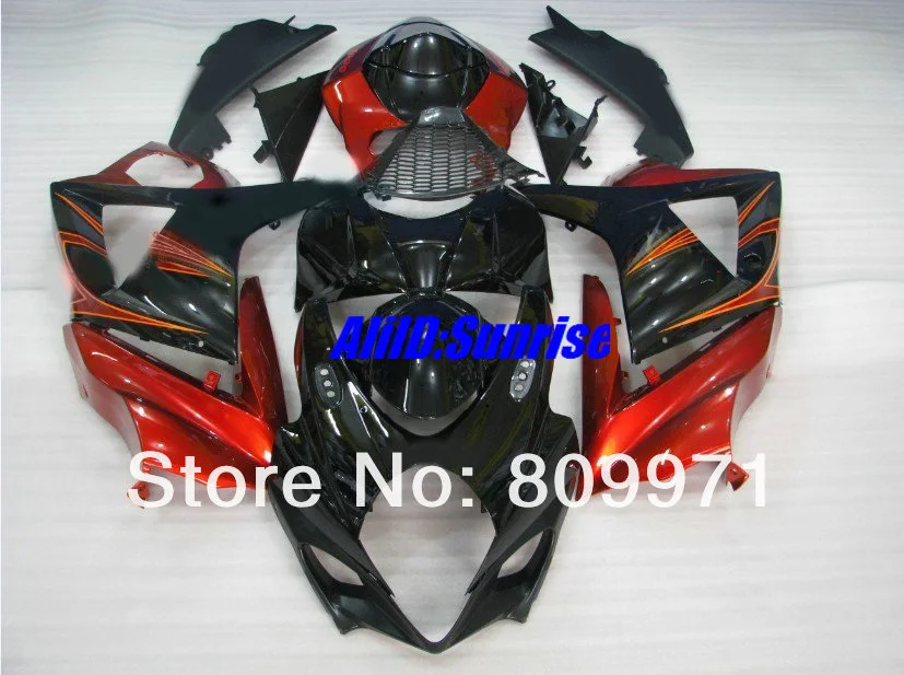 S427 новейший красный глянцевый черный полный обтекатель для SUZUKI GSXR1000 2007 2008 Φ 07 08 K7 |