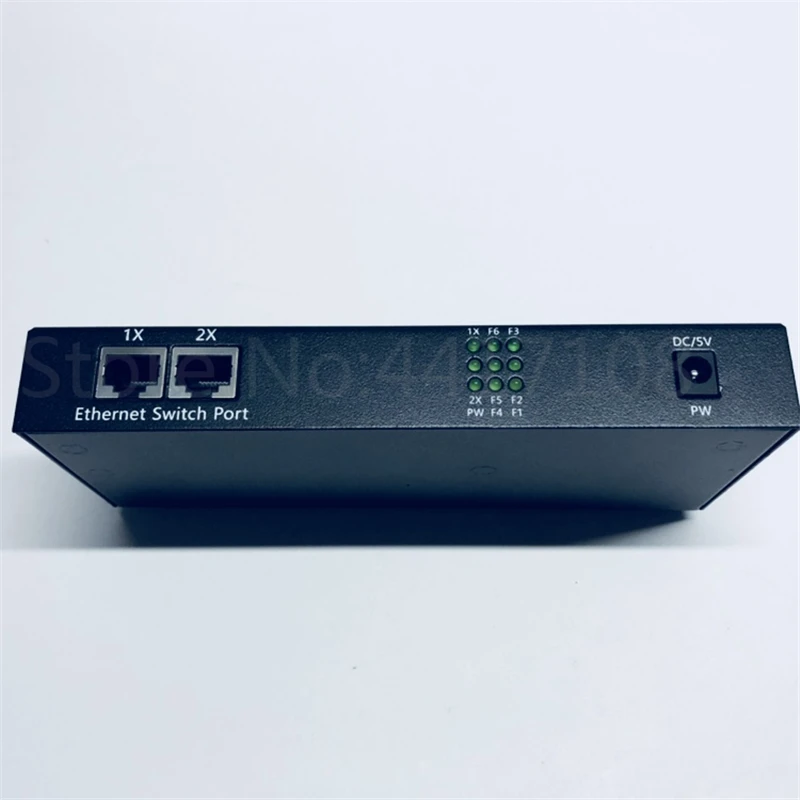 10/100 м Быстрый Ethernet-коммутатор конвертер 25 км Ethernet волоконно-оптический медиа конвертер одиночный режим 2* RJ45& 6* Быстрый оптоволоконный коммутатор