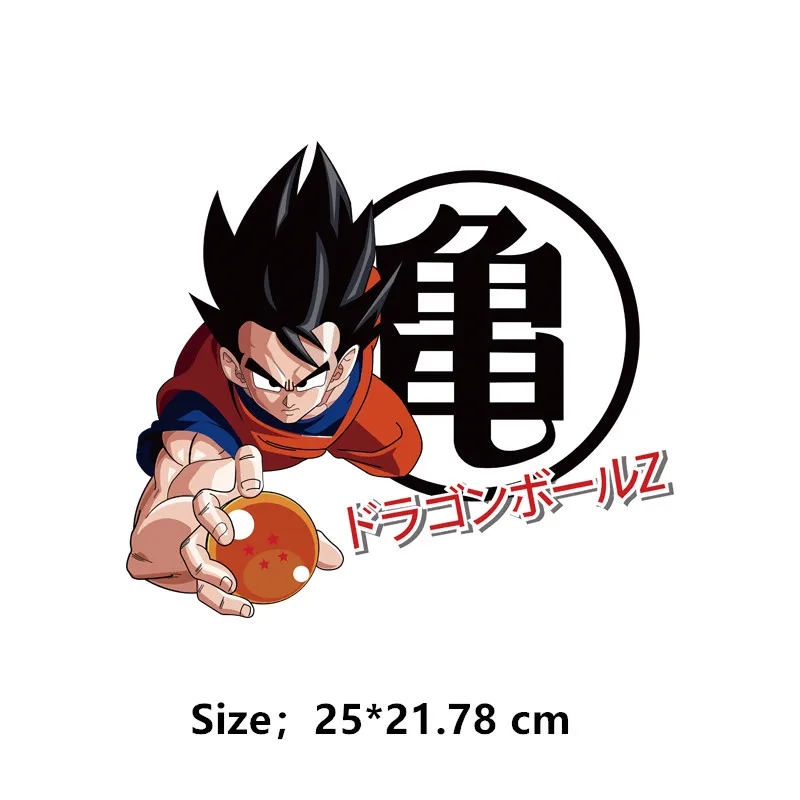 D371 DRAGON BALL, шэнрон, железные нашивки для одежды, 25*20 см, DIY, Детская футболка, куртка с капюшоном, класс-термопереводные наклейки - Цвет: D371