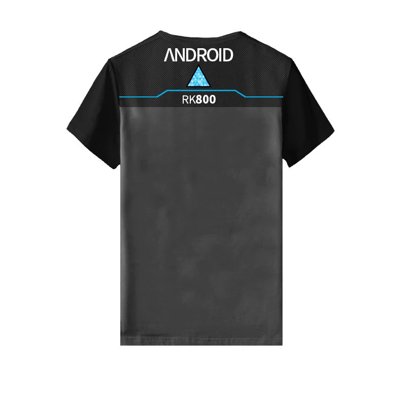 ROLECOS игра Детройт: стать человеком Футболка костюмы для косплея Коннор Кара принт