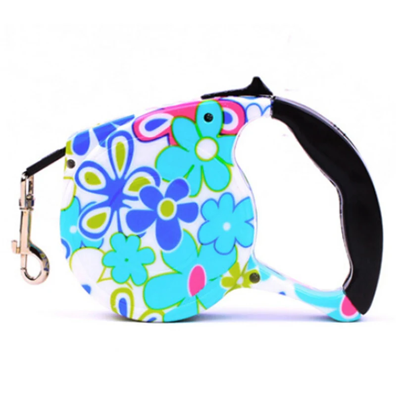 Автоматический выдвижной поводок для собак из прочного полиэстера 5 м прогулок с