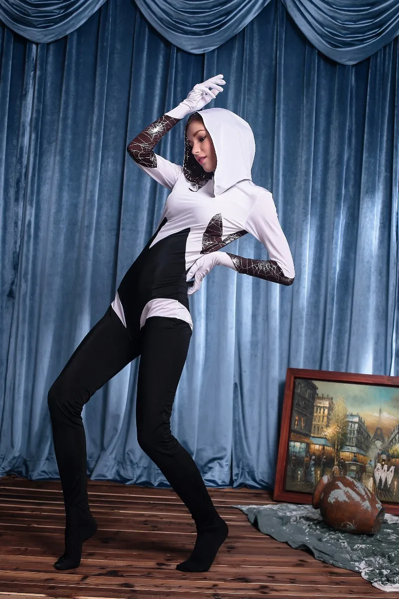 Сексуальный женский костюм паука для взрослых на Хэллоуин униформа игры бондаж