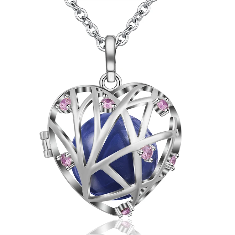 A03 EUDORA Harmony Ball Chime колье с кулоном в виде клетки медальон розовый циркон сердце кулон для беременных женщин Романтический подарок модные украшения 20 мм - Окраска металла: A03