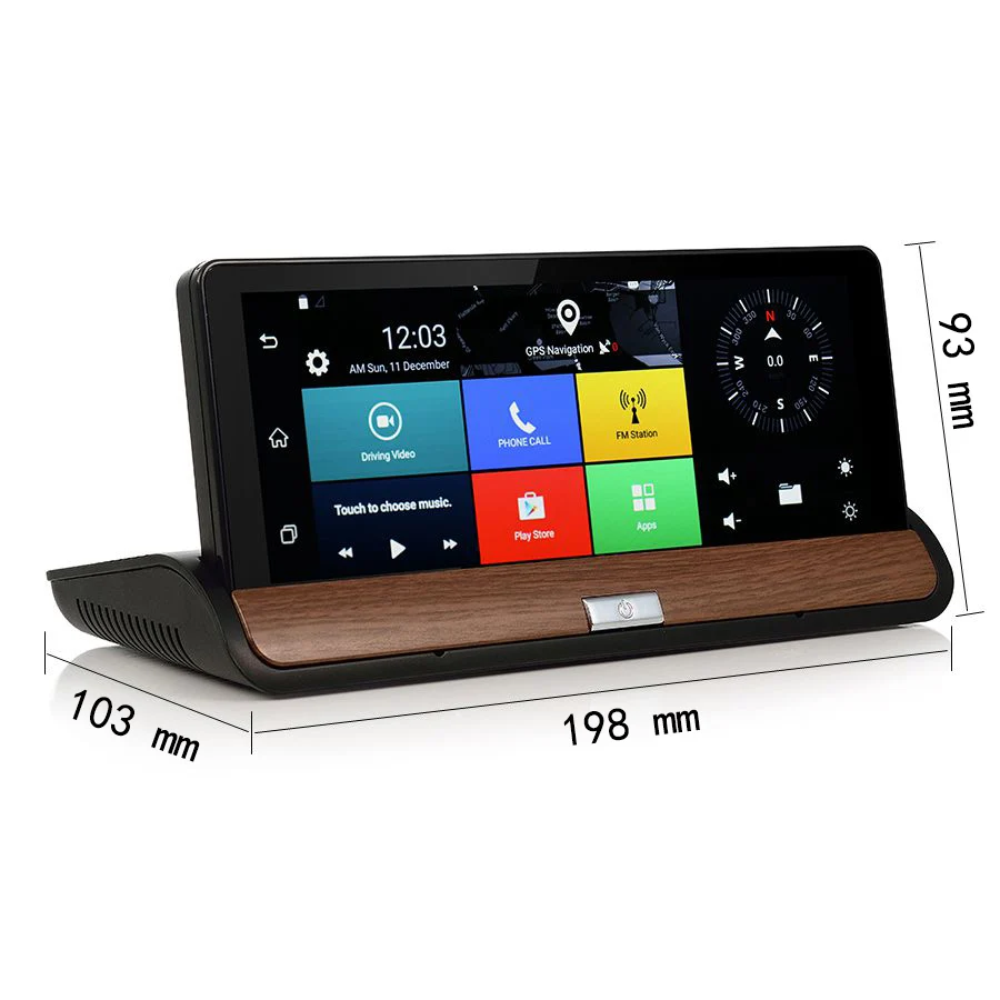 Otstrive 7 дюймов 3G GPS навигации приборной панели Android 5.0 видеорегистратор Full HD 1080 P