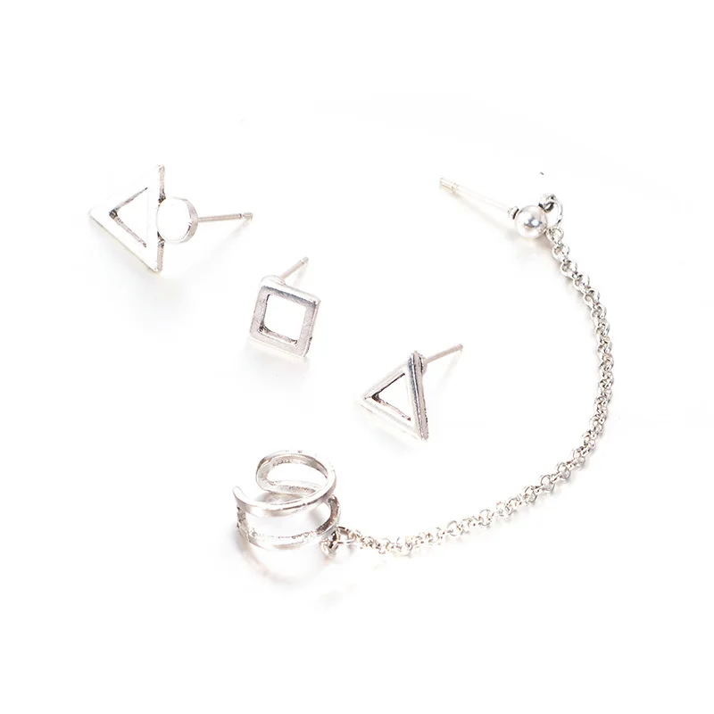 Винтажные аксессуары богемский сплав серебро Геометрическая треугольная