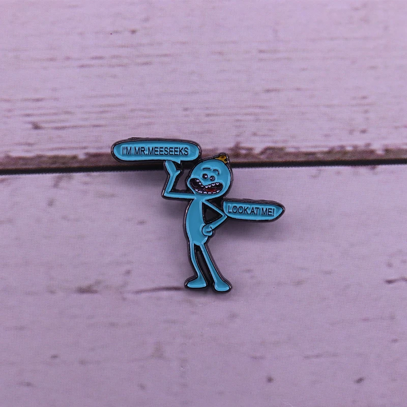 Эмалированный значок с надписью «Im Mr. MeeSeeks Look At Me»
