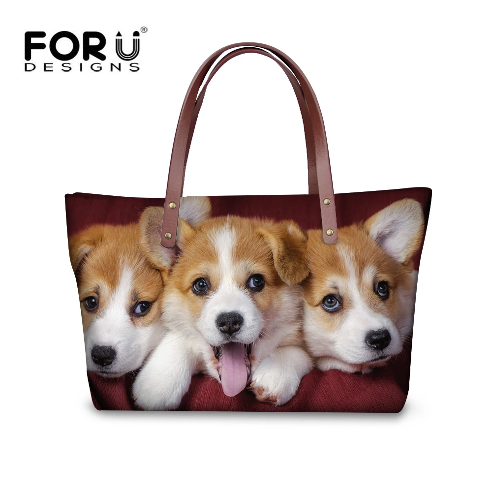 FORUDESIGNS женская сумка Akita для семьи щенков с бульдогом собакой кавайным котом