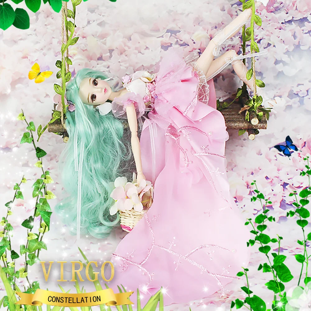 Fortune Days MMGirl 12 Созвездие Девы как 1/6 bjd 30 см розовое платье корзина для цветов 14