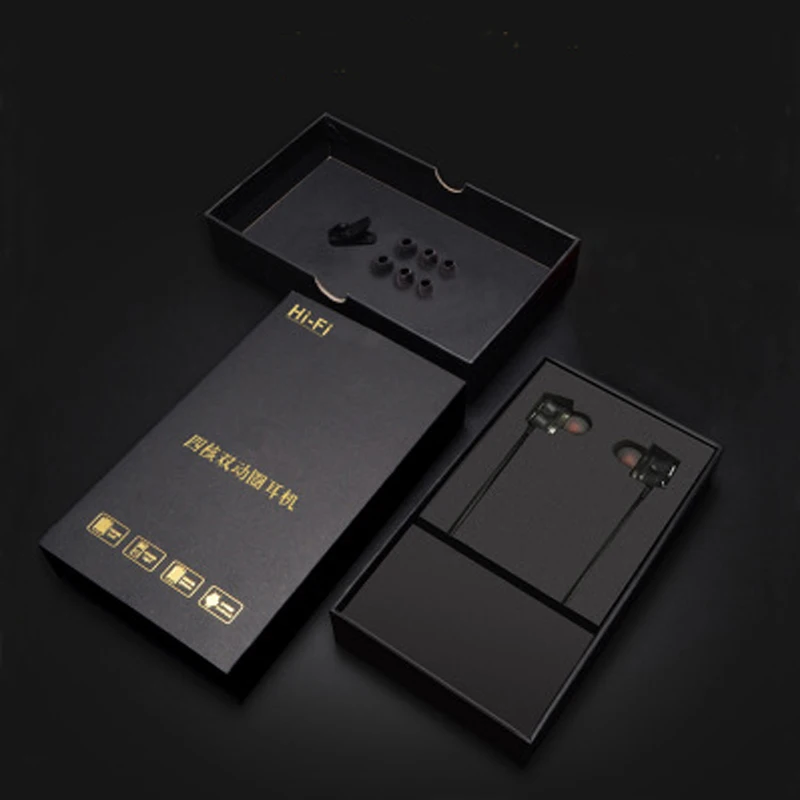 1 шт. двойное перемещение ухо наушники-вкладыши для iPhone huawei с микрофоном