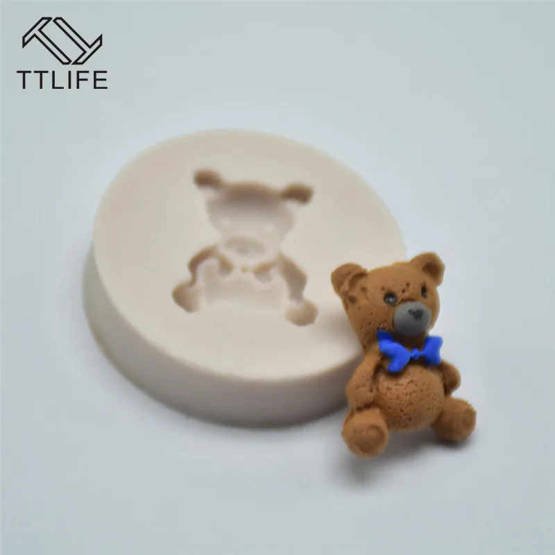 TTLIFE 3D Мини силиконовая форма Медведь помадная инструменты для украшения тортов