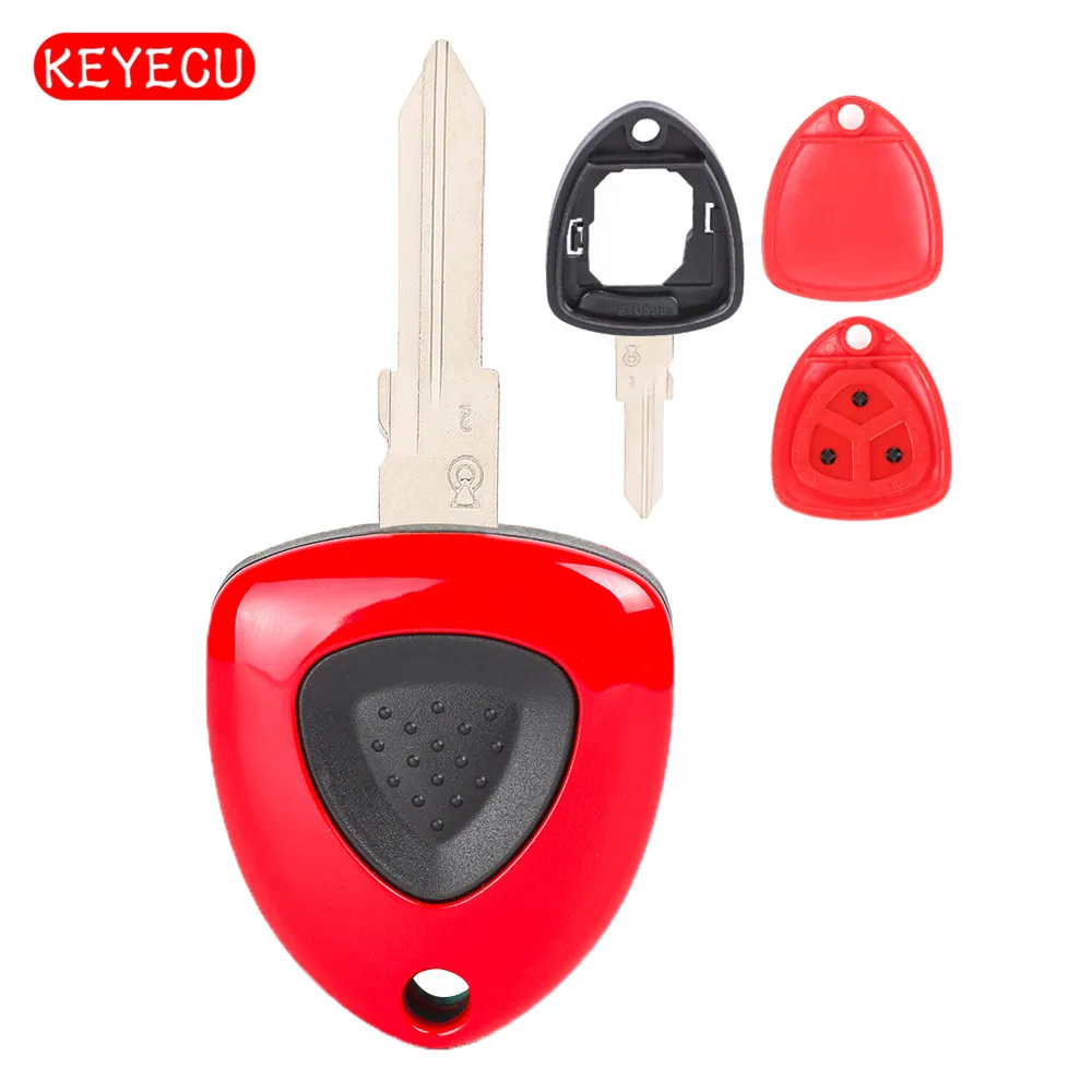 Keyecu Замена дистанционного ключа оболочки чехол Fob 1 кнопка для Ferrari F430 2005 2009|Ключ