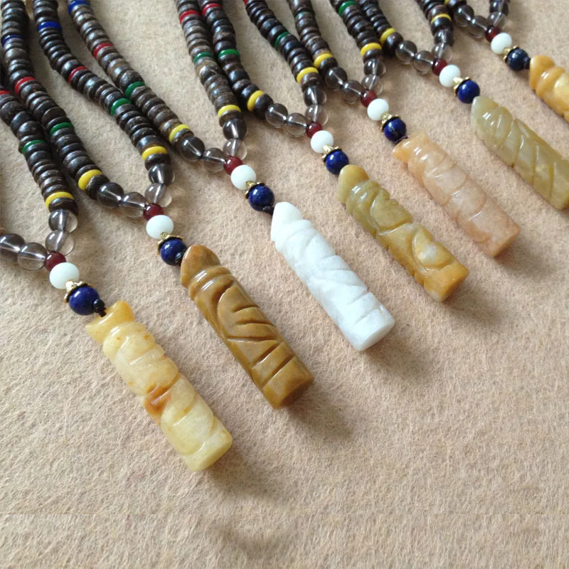 Ожерелье с подвеской в стиле ретро цепочкой для свитера и Будды аксессуары