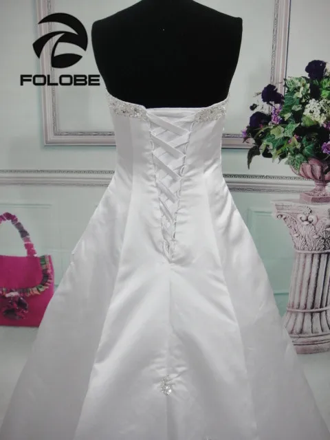 Элегантное Атласное платье без бретелек с блестками и бисером Vestidos De Novia