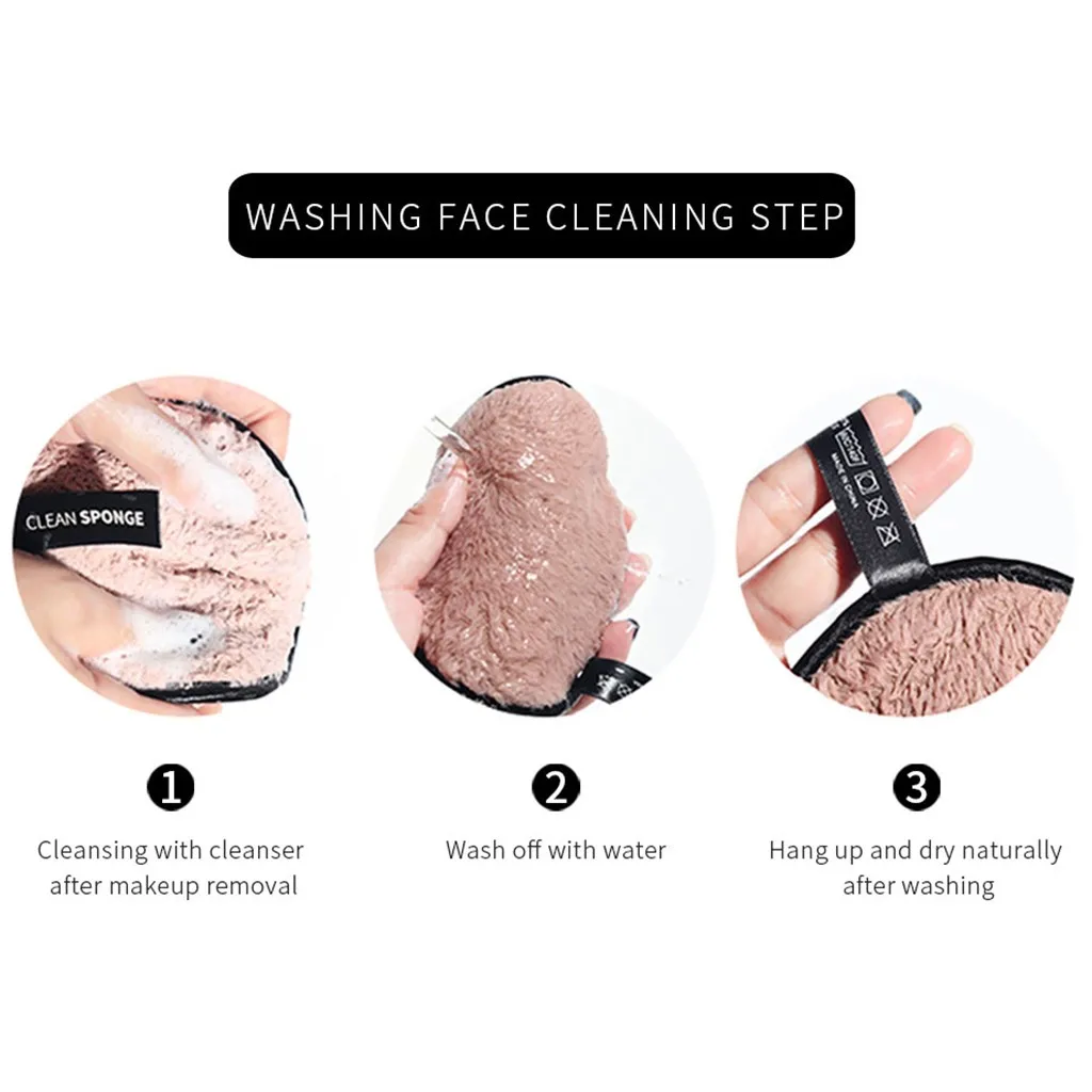 MAANGE бренд beauty 2 шт. микрофибры колодки для удаления мягкое полотенце очищение лица макияж чистая губка набор кистей для макияжа L58