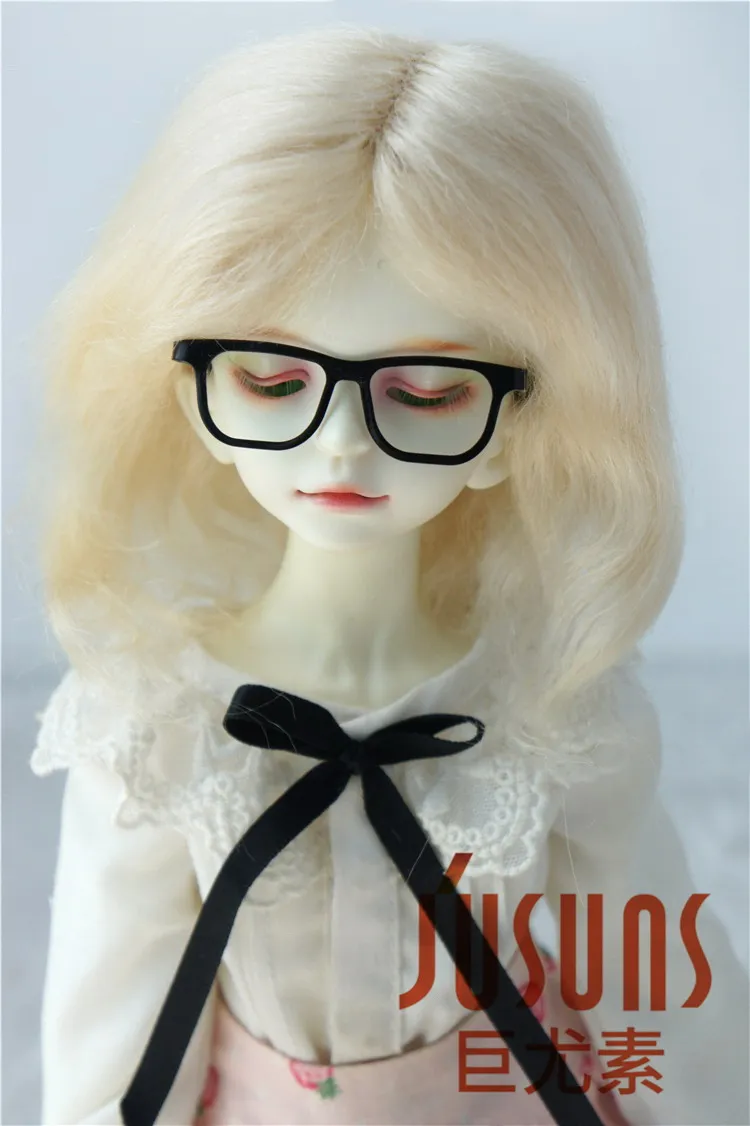 JD077 1/4 1/3 Мода мохер парики для шарнирных кукол красивые волосы BJD высококачественные аксессуары для кукол - Цвет: 7-8inch Blond M9