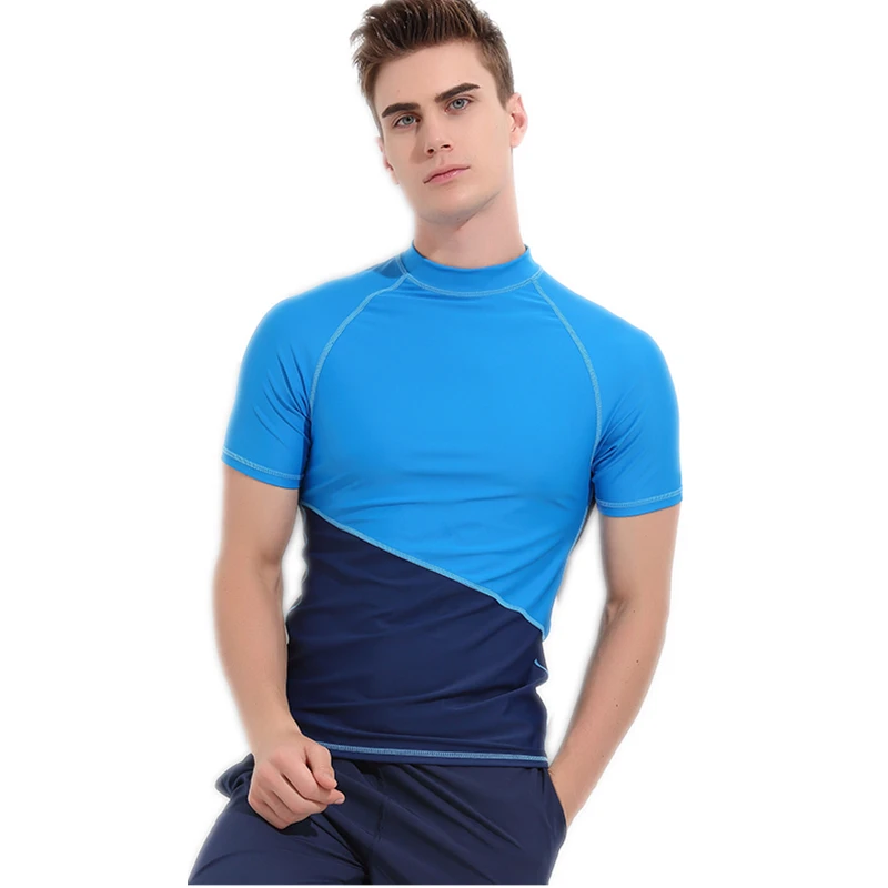Men Rash Guard Diving Suit Short Sleeve Wetsuit Shirt Mens Quick-dry Surfing Swimwear Tops Anti-UV Windsurf Swimsuit Bodysuit | Спорт и