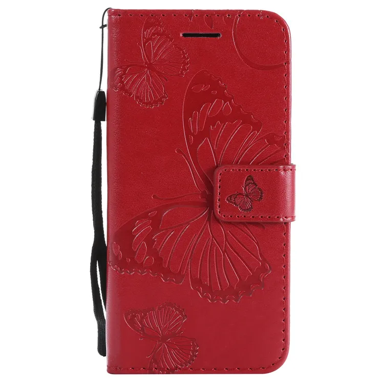 Red S7 S8 S9 S10e J4 J6 A6 A7 A8 из искусственной кожи с отделением портмоне Чехол для мобильного телефона для samsung Galaxy A10 A20 A30 A40 A50 A70 чехол с откидной крышкой и с подставкой сумка - Цвет: Red