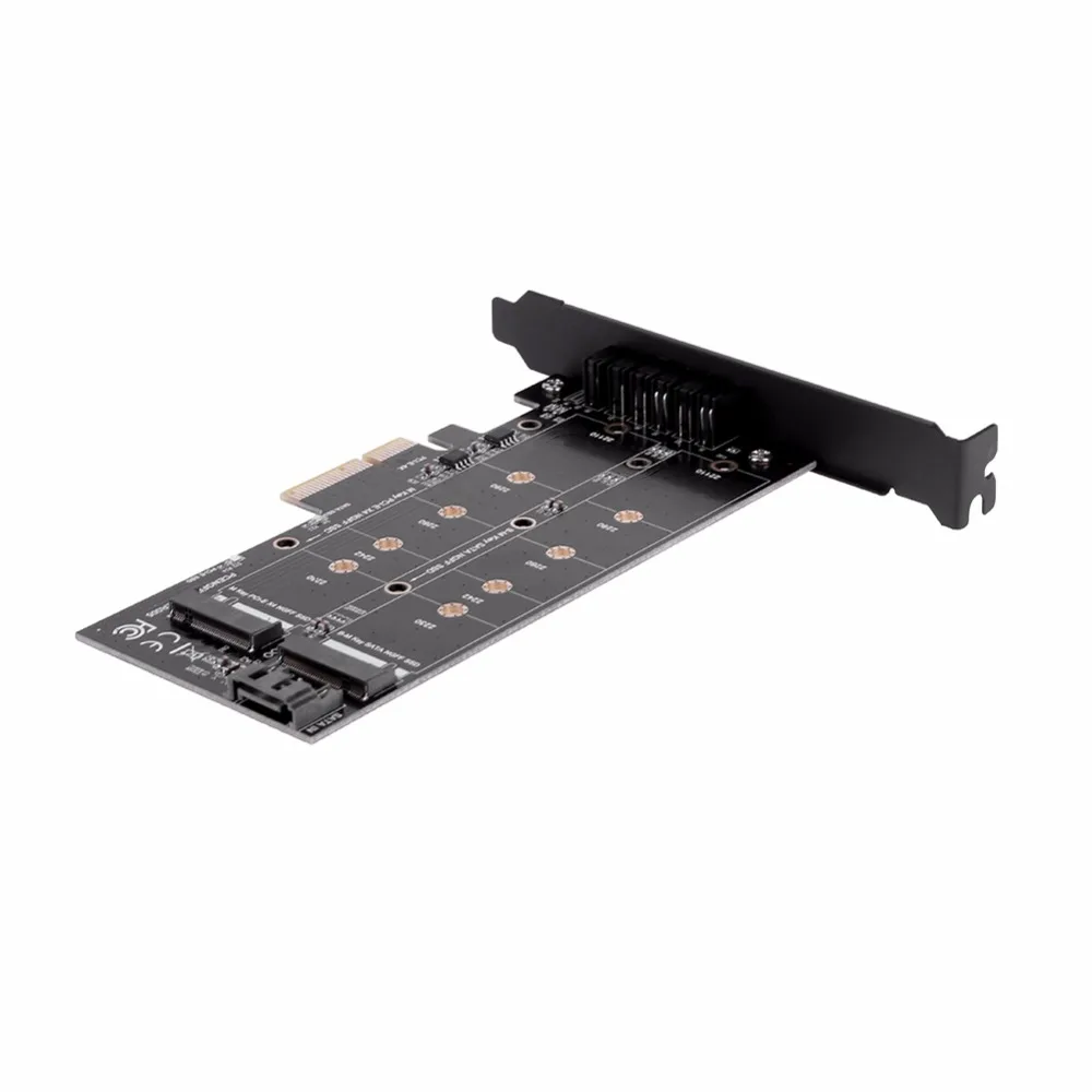 PCI-E 4X к NGFF SSD адаптер карта B-key+ M-key M.2 NGFF+ NVME адаптер карта двойной интерфейс PCI Express адаптер карта