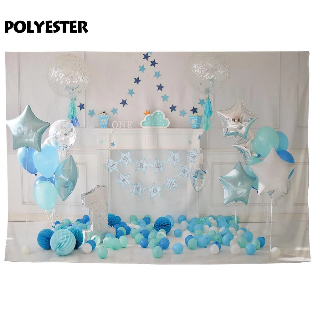 Allenjoy фоны для фотостудии вечерние украшения синие шары камин фон новорожденных