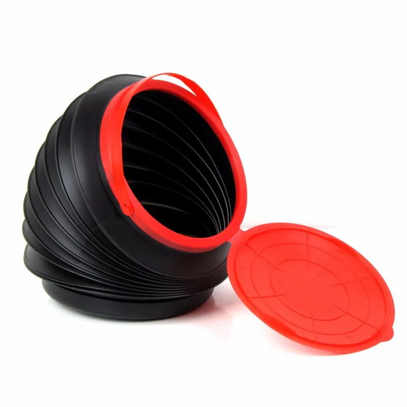 Новый 4L складной Выдвижной Телескопический Черный с красной крышкой