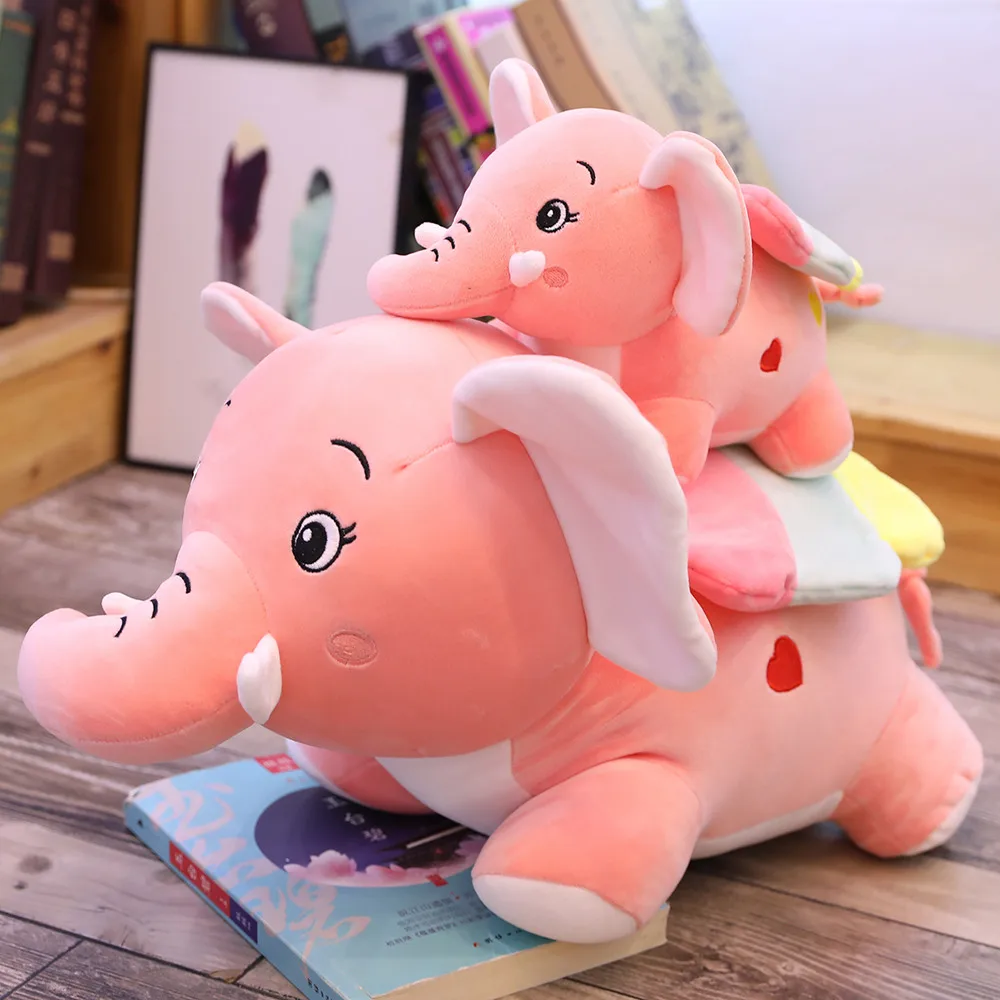 30-60cm Giant Size Elephant Plush Toys Cute Pink Grey Soft Stuffed Animal Large For Children Girl Birthday Gift | Игрушки и хобби