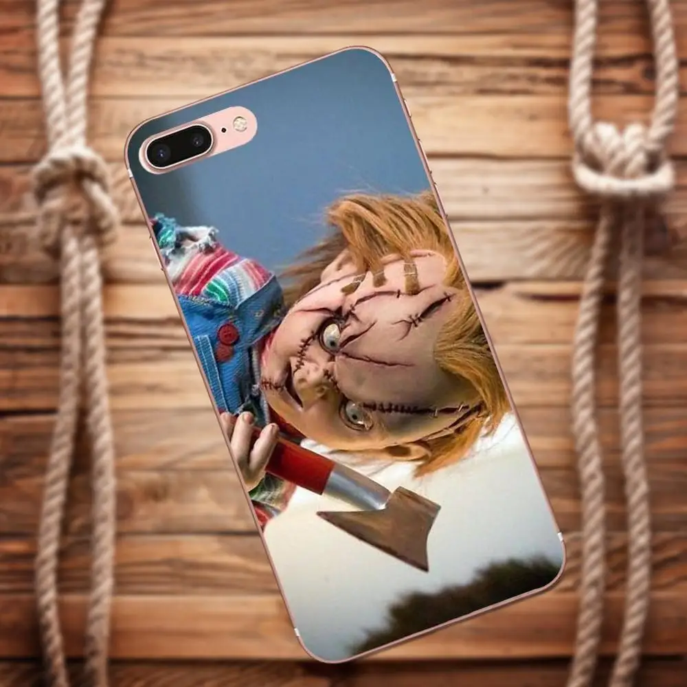 Мягкий ТПУ чехол для телефона Vvcqod новинка кукла Чаки Apple iPhone 4 4S 5 5C 5S SE 6 S 7 8 Plus X Moto G