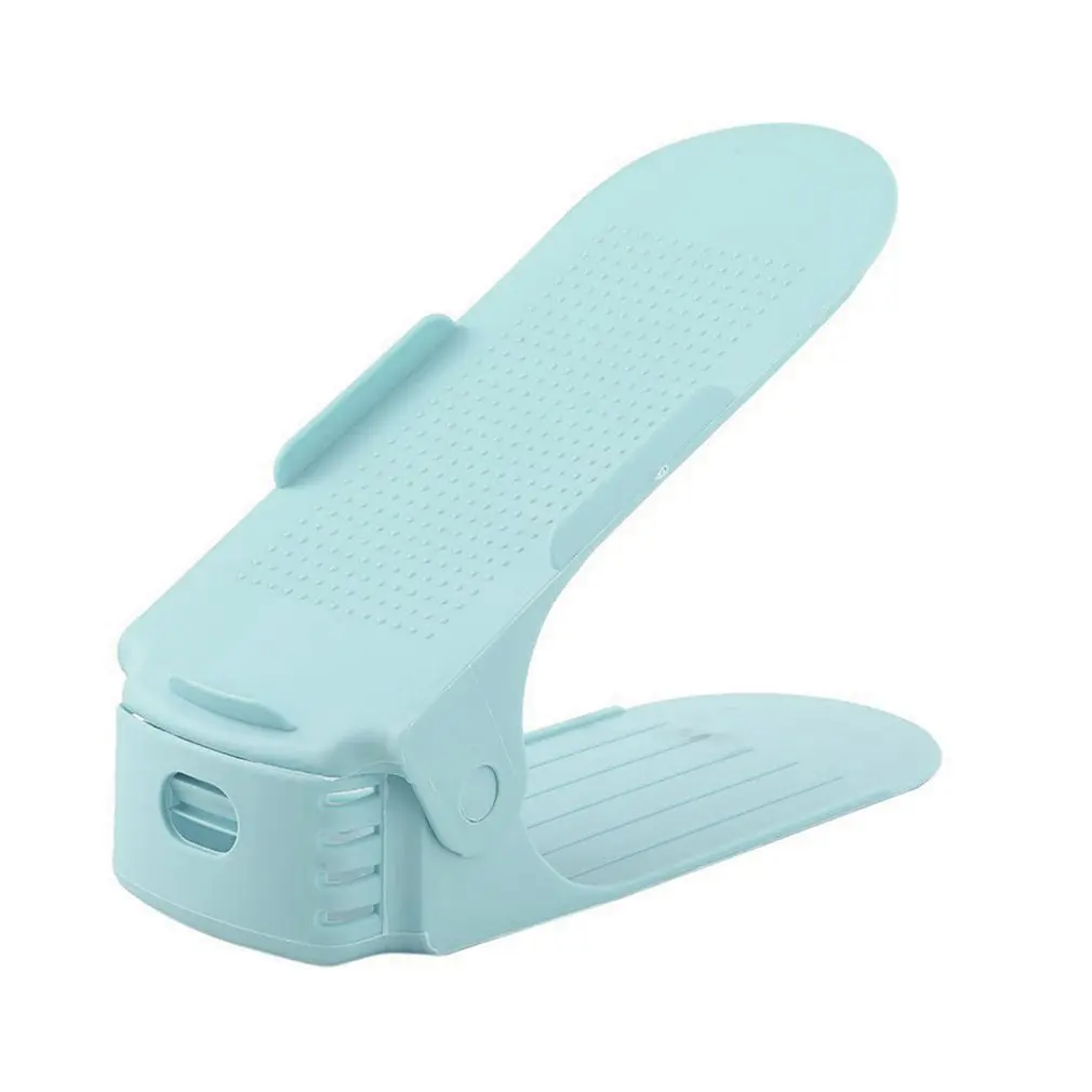 Light Blue Для домашнего использования обувные стеллажи, Современная двойная Чистящая полка для хранения обуви, удобная обувная коробка, органайзер для обуви, полка - Цвет: Light Blue