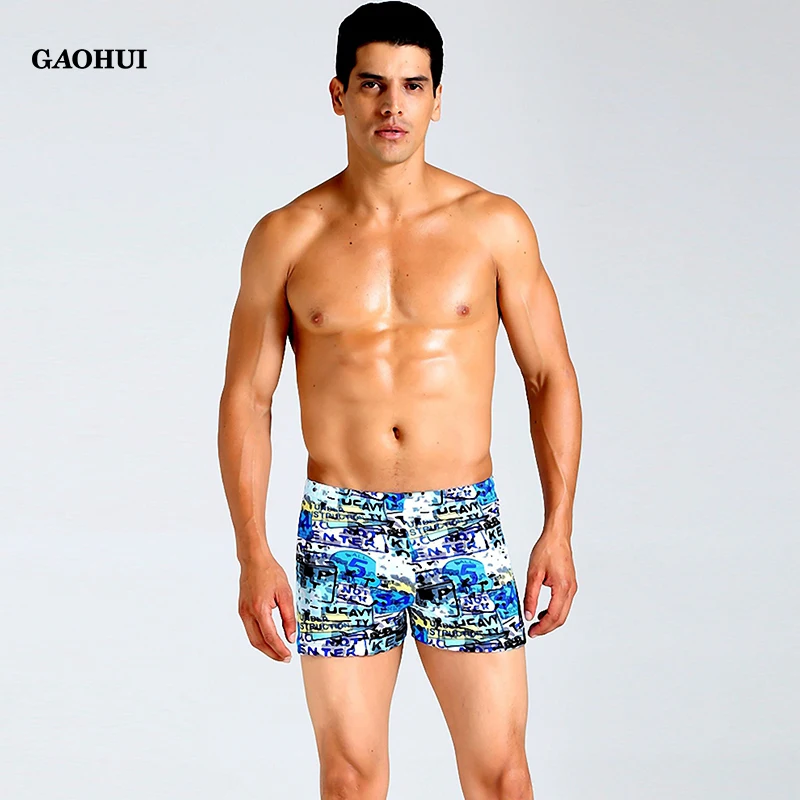 2018 женский купальный костюм средняя талия принт плавки мужские летние