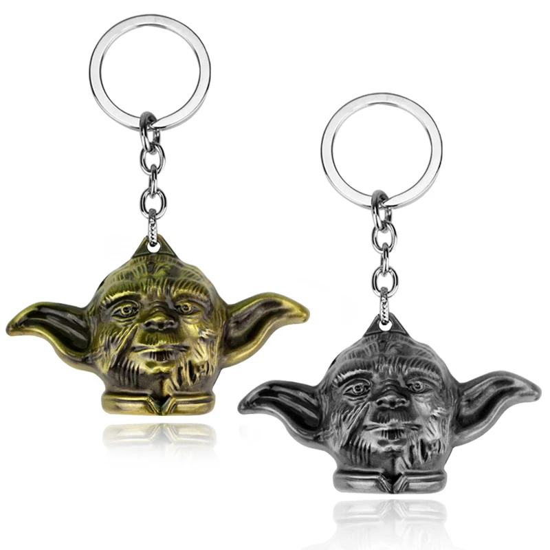 dongsheng 2 Colors Star Wars Keychain Yoda Head Pendant Metal keychain Car For Women Men Key ring Chaveiro Llavevos | Украшения и