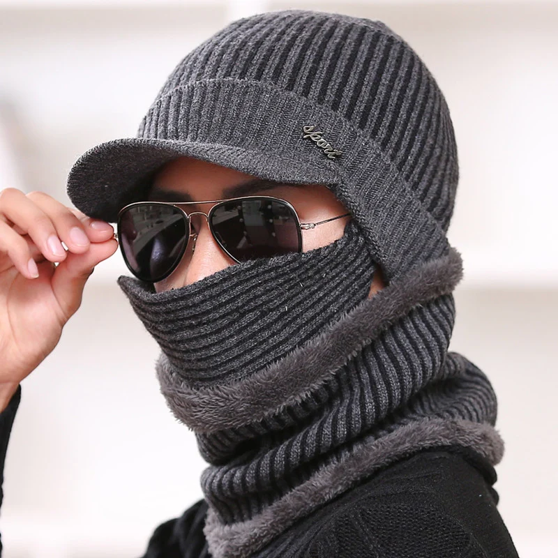 QUJIHAI зимняя шапка мужчины Skullies шапочки шапки для мужчин женщин шерстяной шарф