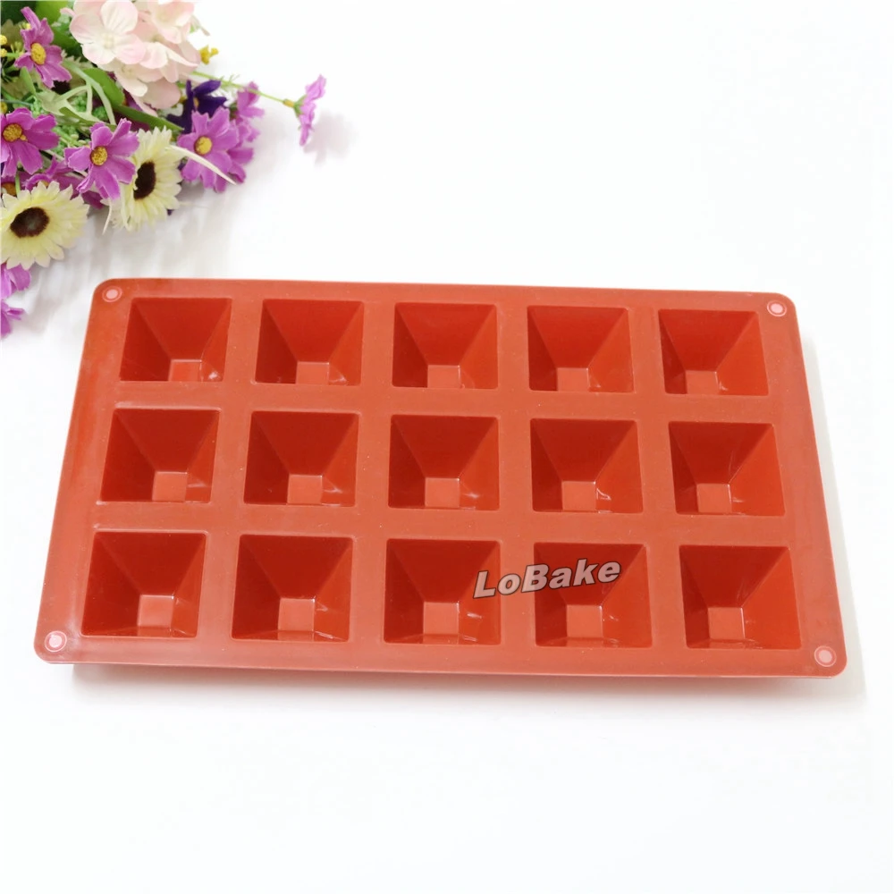 Новое поступление 15 полостей формы пирамиды силиконовые для торта шоколадные