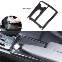wooeight carbon fiber style car interior water cup holder cover trim panel frame for mercedes benz c class w204 2008 2013 lhd