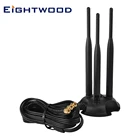 Двухдиапазонная Wi-Fi-антенна Eightwood, 2,4 ГГц, 5 ГГц, с 3 штекерами RP-SMA для ПК, беспроводной мини-адаптер PCI Express, Wi-Fi-карта PCI-E